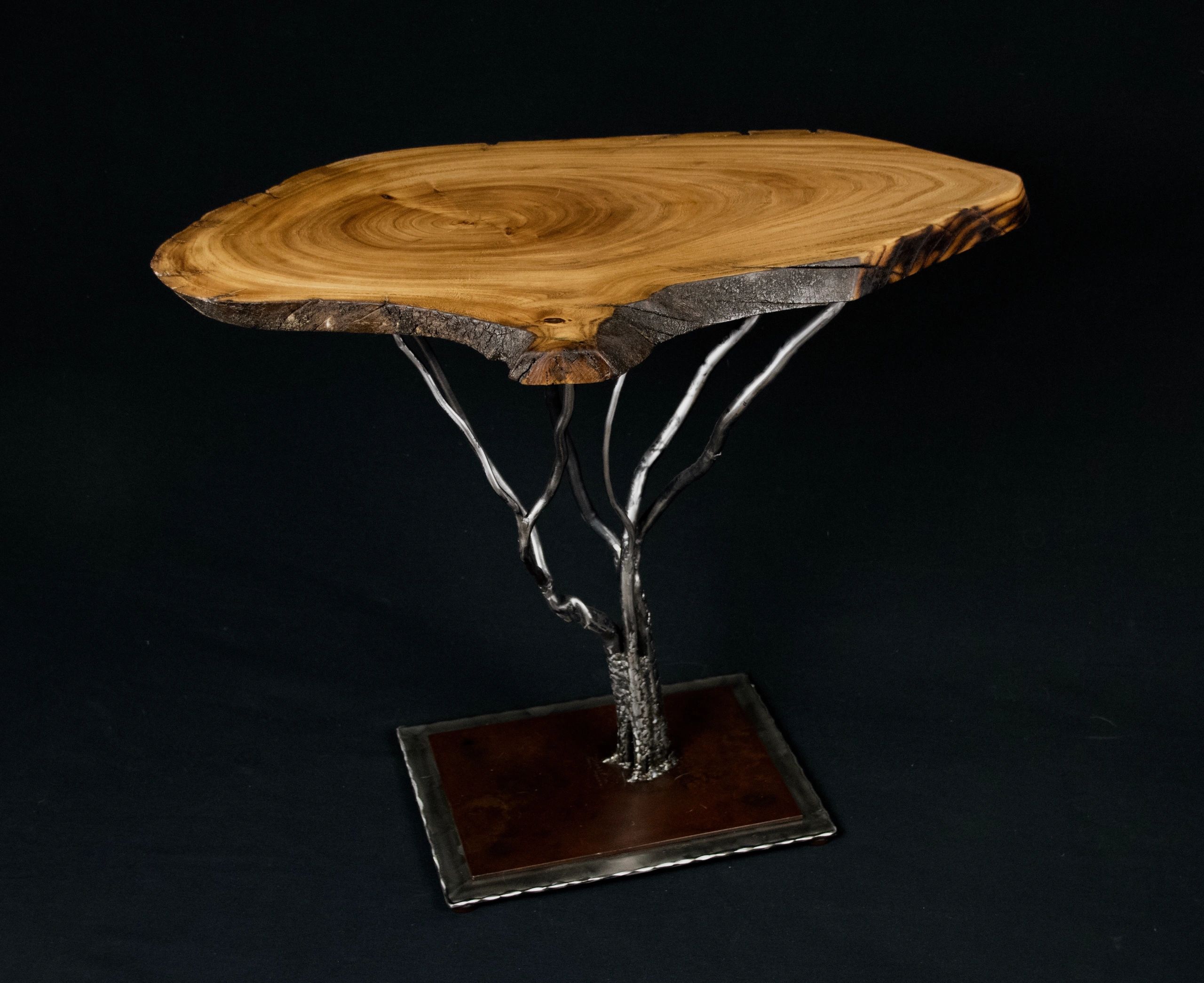 Oak top metal tree