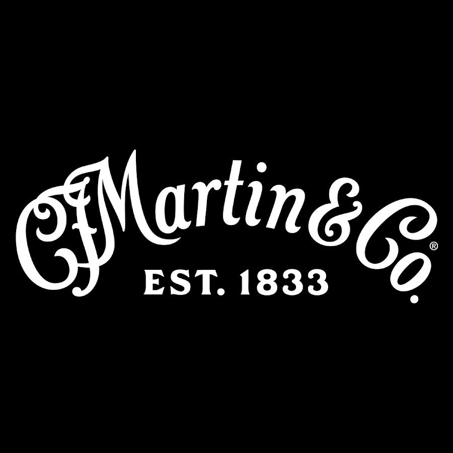 CF Martin &amp; Co. logo with establishment year 1833 in white on black background.