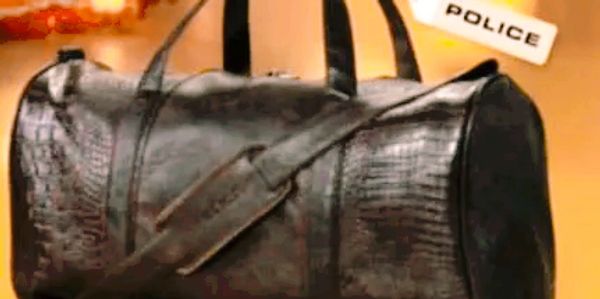 Police brand leather duffle bag