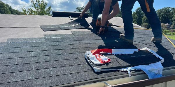 Roofing on a run in shed