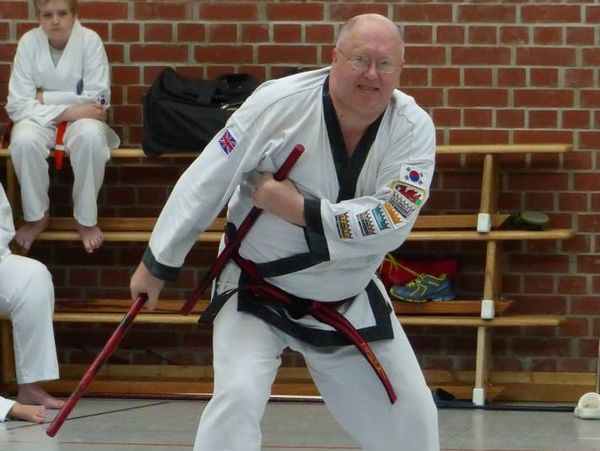 Me performing Double stick form.