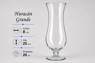 Jarra de vidrio transparente con dimensiones especificadas.