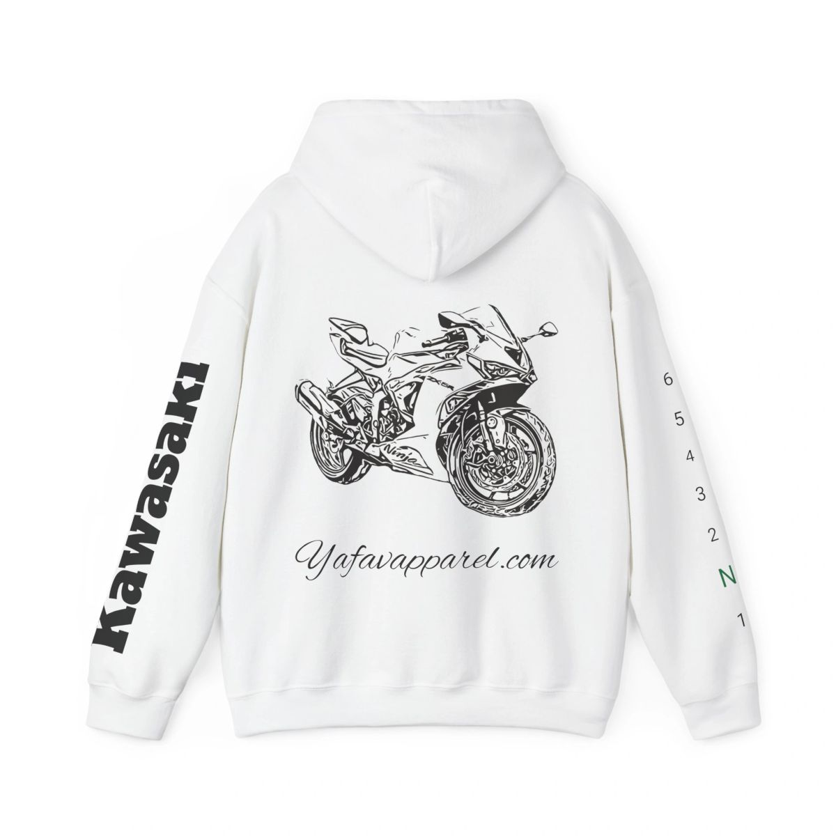 Yafav ZX6R Hoodie (636 Entrys) (Color: White, Size: 2XL)