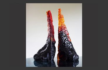 Wildfire Glass Sculpture Climate Change