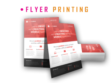 Flyer printing showcasing professional business flyers.