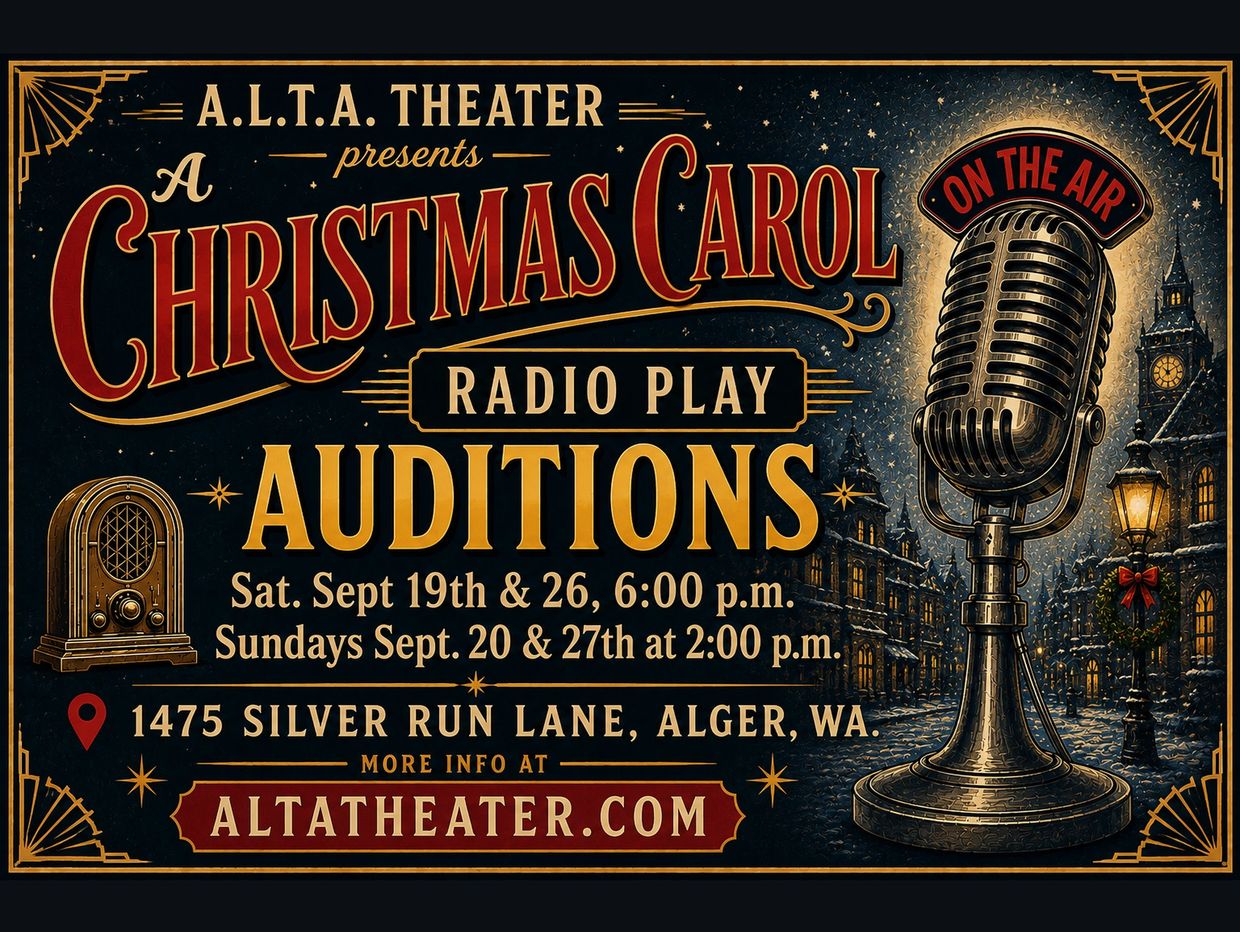 Poster for Christmas Carol auditions.