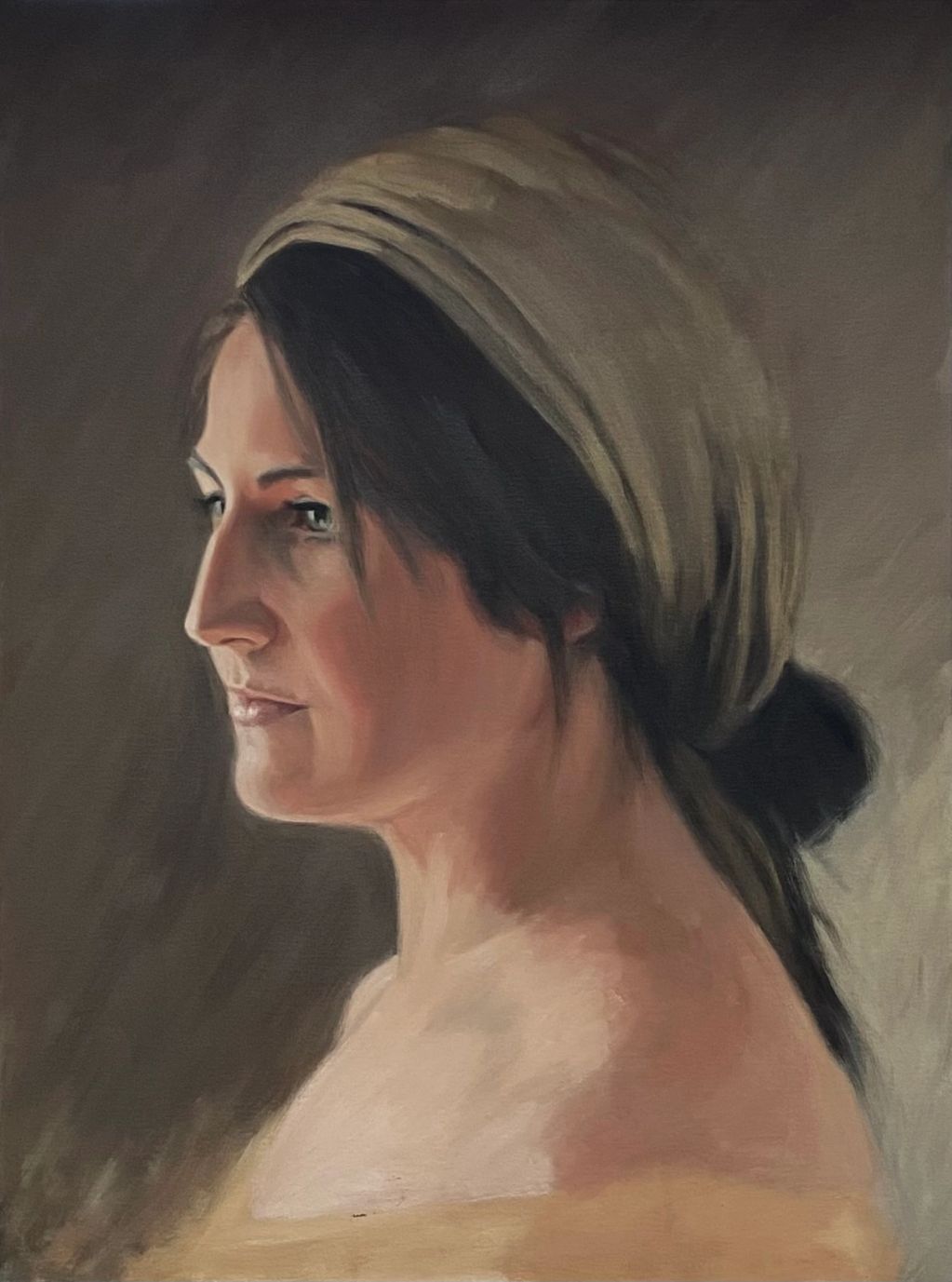 cate tinsley portrait painting of woman at window