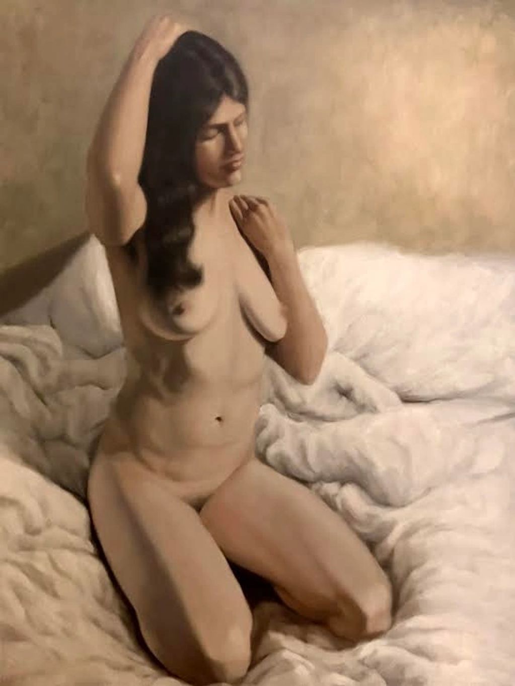 figure painting, female figure nude painting, woman nude painting