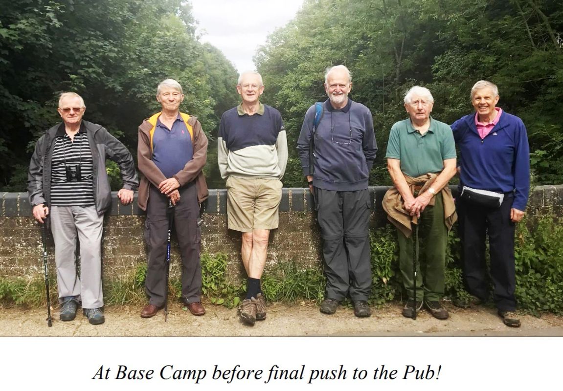 Club members taking part in a monthly country walk
