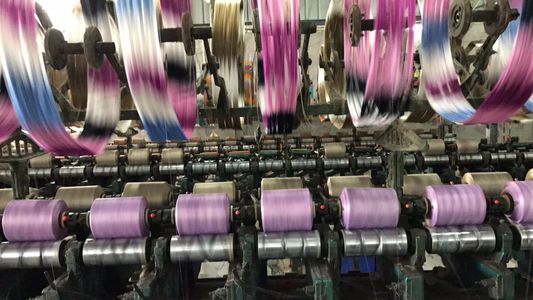 dyed yarn rolling