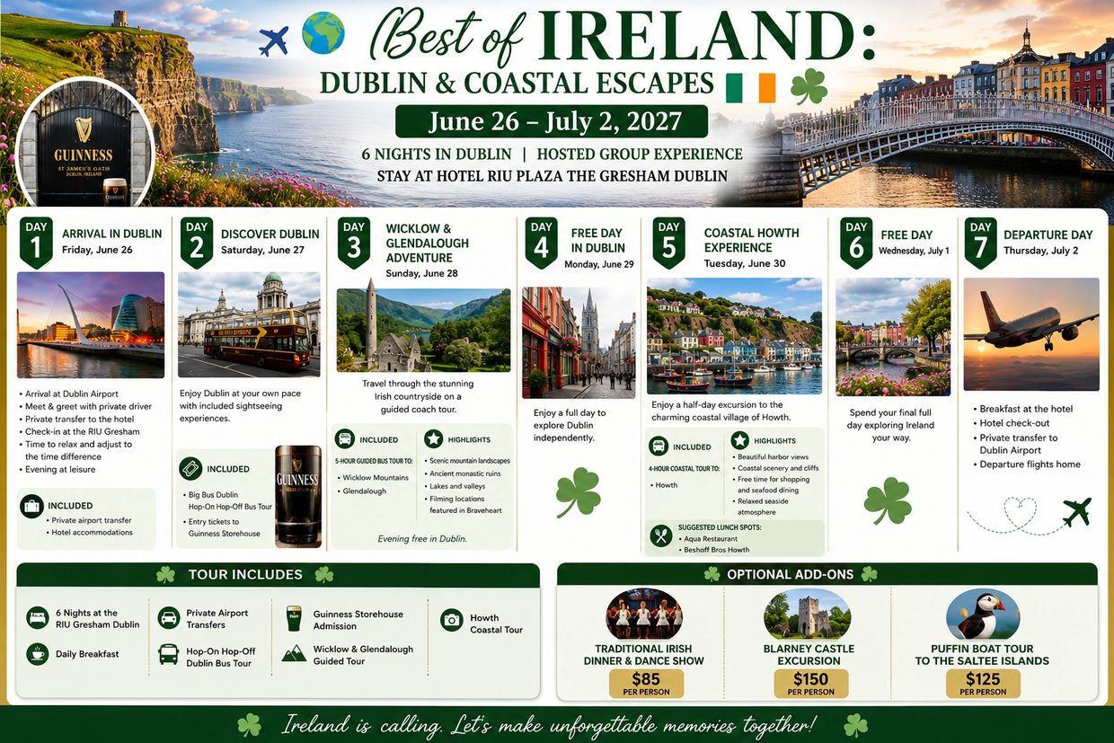 
📅 June 26 – July 2, 2027
✨ Early Booking Sale Now Available ✨
Reserve your spot today and take adv