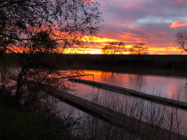 sunset at lovey's landing