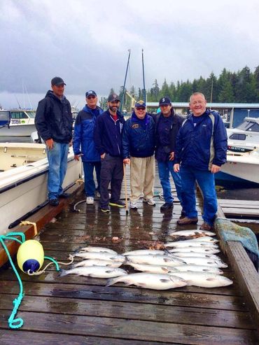 Ketchikan Alaska - Quick limits of silver salmon for this cruise ship group.  Shipping them all home
