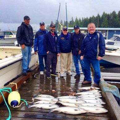 Limits of silver salmon for this cruise ship group while fishing To the Limit Sportfishing Ktn AK