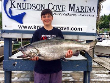 Trophy king salmon in Ketchikan Alaska.  Cruise ship charters with To the Limit Sportfishing