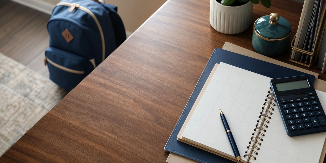 Organized family financial planning materials for a Michigan child support consultation