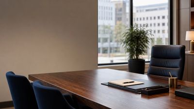 Private conference room prepared for a confidential divorce consultation at Legal Connections PLLC