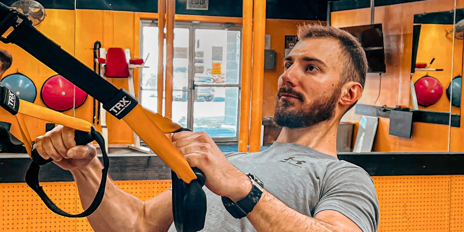 Brock doing a workout  at Train Yard Gym & Fitness in Harrisburg, PA