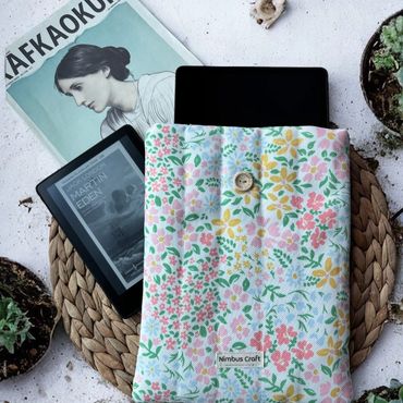 Pembe Bahar Kitap ve Tablet Çantası