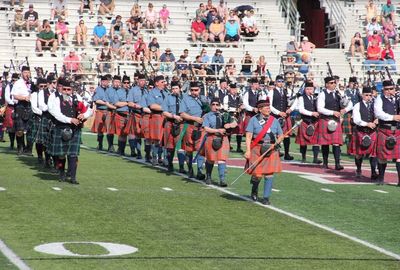 Michigan Scottish Pipes and Drums at the Alma Highland Games in 2019