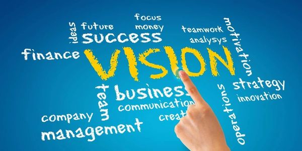 Vision sign: Our values make us who we are and unite us in our vision for future success.
