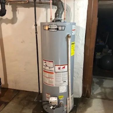 Water heater system installed in a Philadelphia residential house.
