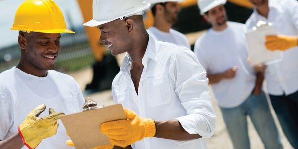 Two men discussing with each other