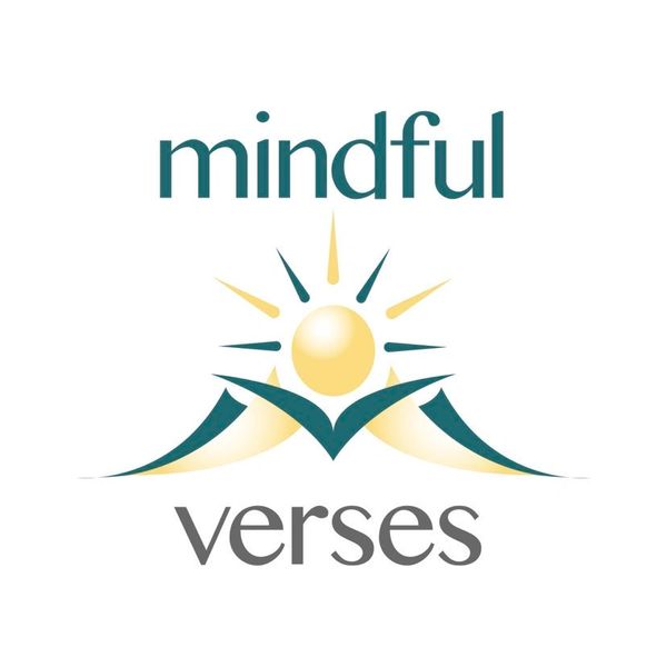 Logo with the words mindful verses and a sun design.