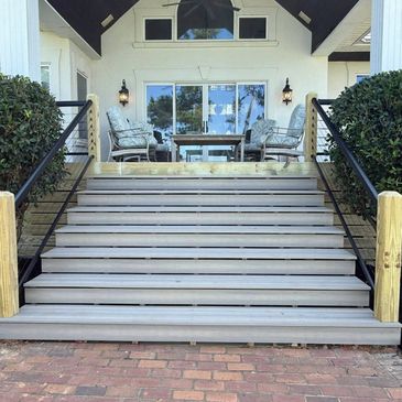 stairs leading to back patio