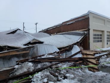 Snow loading roof collapse investigation.