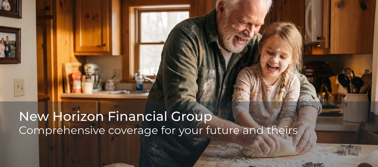 Grandfather and granddaughter joyfully baking together in a cozy kitchen.