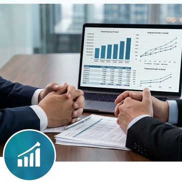 Medical billing specialists reviewing revenue reports, insurance claims, and accounts receivable.