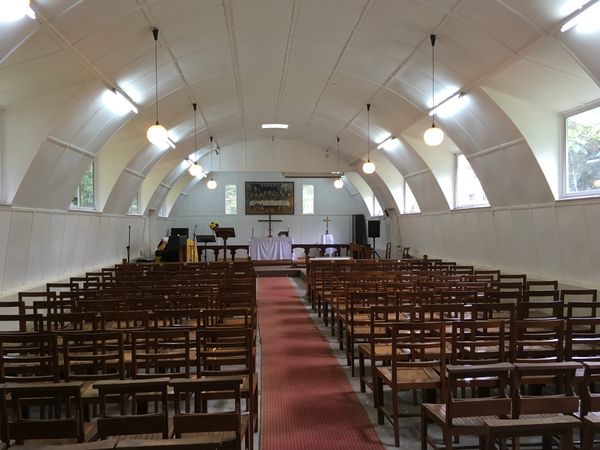 The interior of the Anglican Church at Tanah Rata. Cameron Highlands.