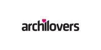 Logo of Archilovers with a pink heart over the letter 'i'.