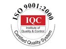 ISO 9001:2000 certified quality system logo from IQC.