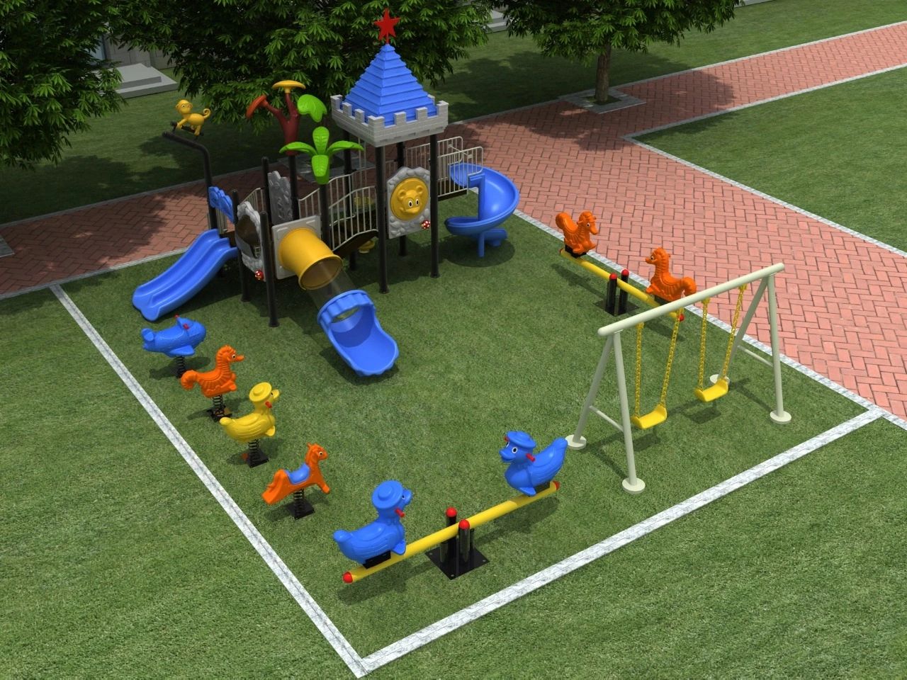 Mobiliario para parques infantiles de exterior