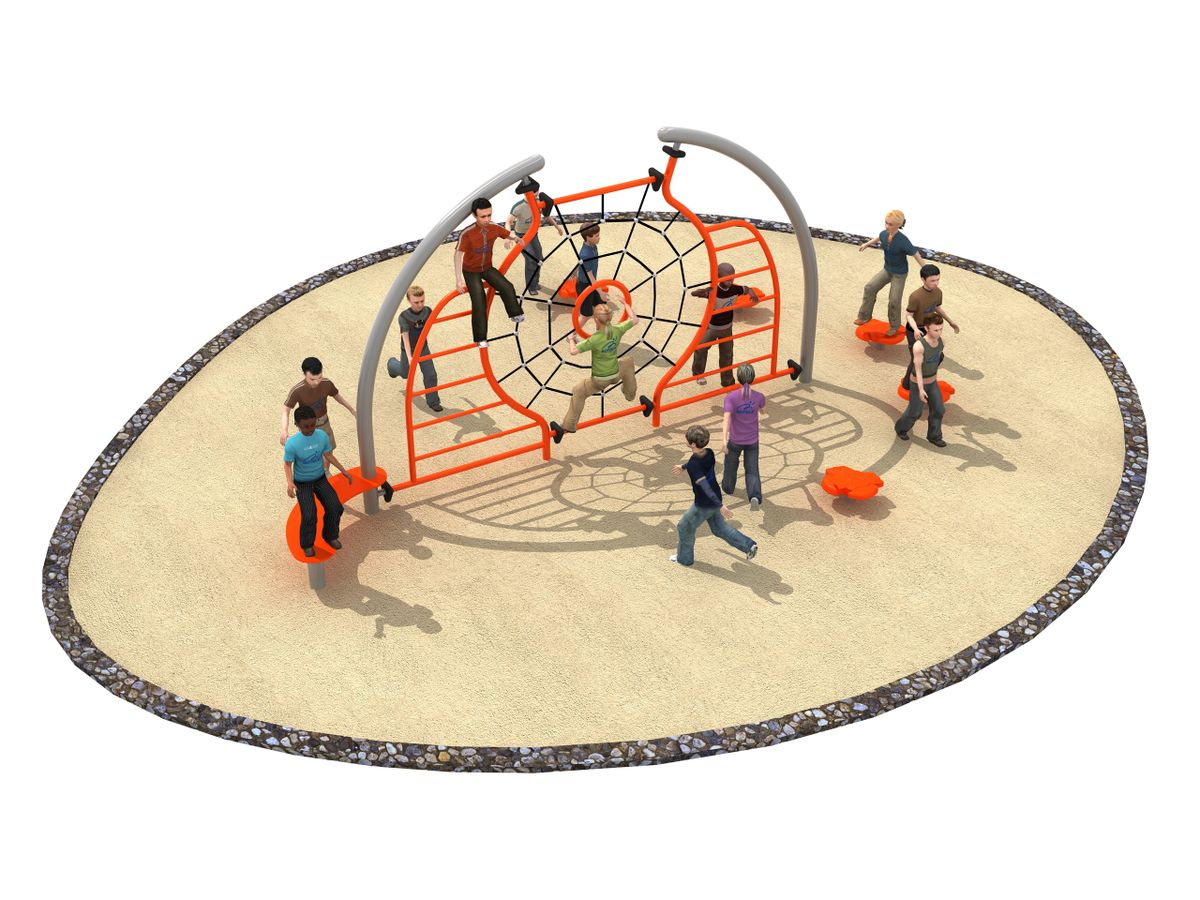 ARAÑA PARA ESCALAR CON PIEZAS DE EQUILIBRIO 580*400*250 CM