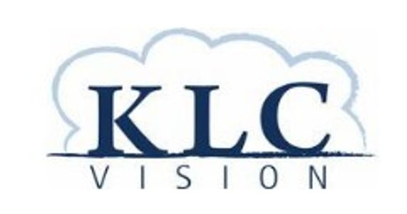 KLC Vision logo with cloud outline.