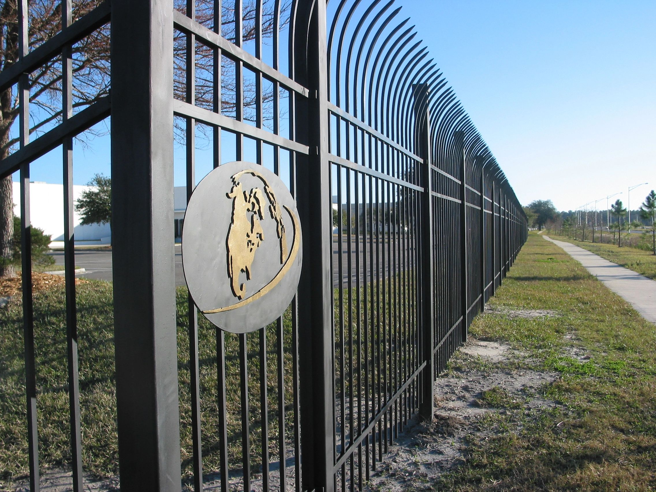 Custom architectural iron fencing and gate by Gentry Ironworks