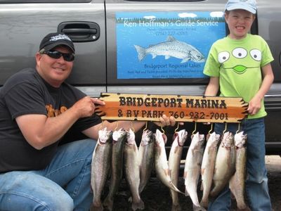 Dad and son's fishing trip with Ken Hoffman's Guide Service - Bridgeport CA.