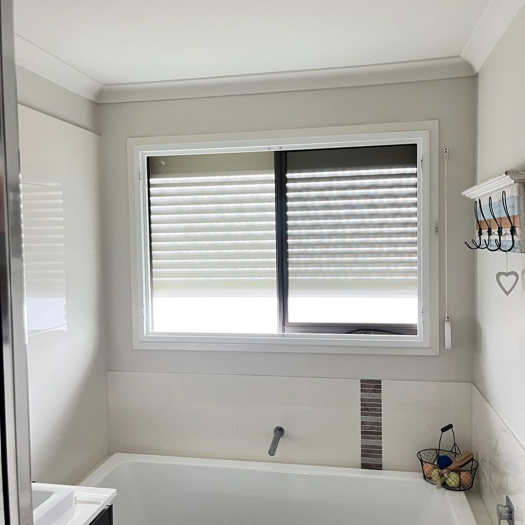 ✅ Bathroom Upgrade:
before plantation shutter installation