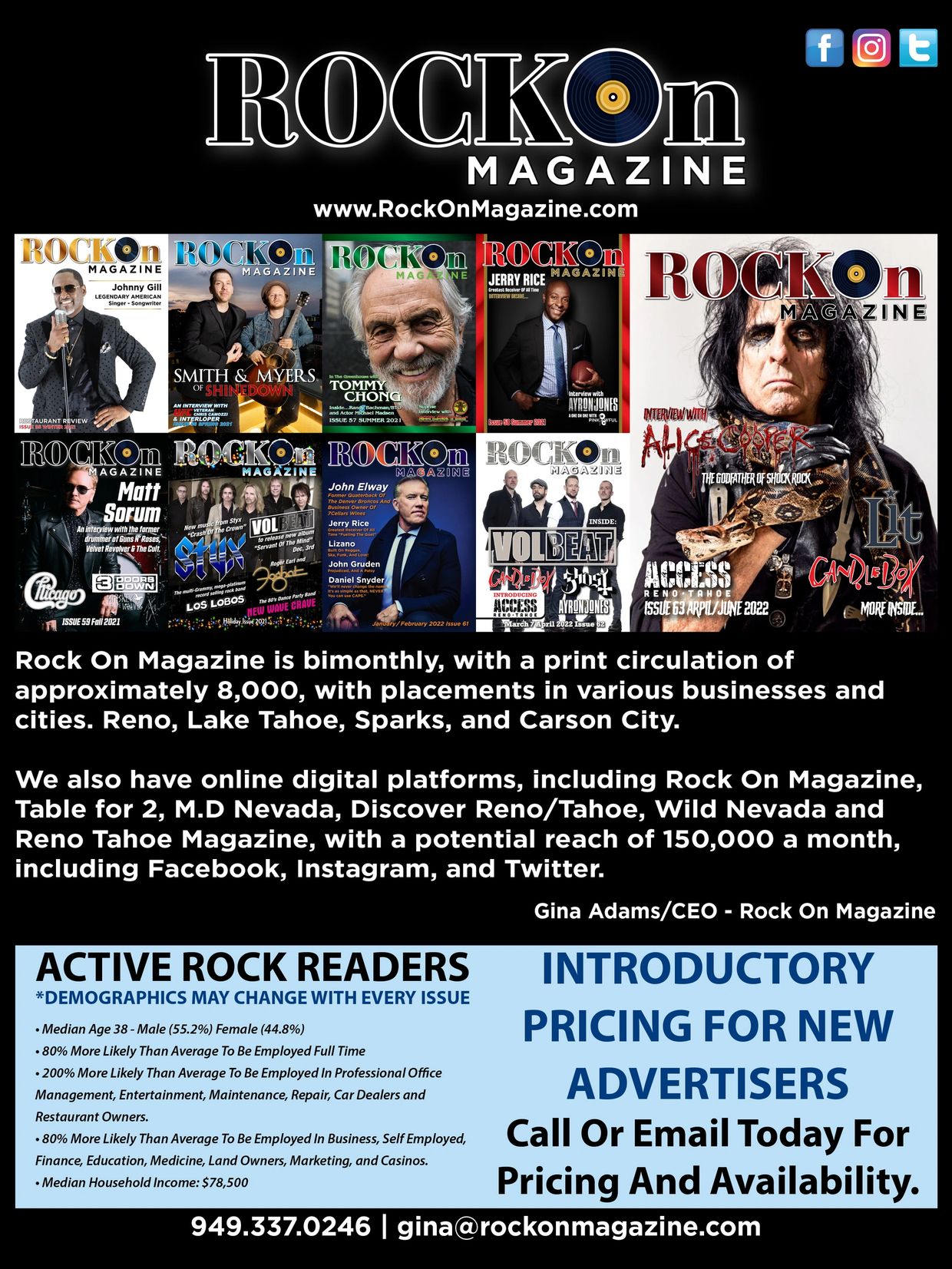 Rock On Magazine - Demographics Page