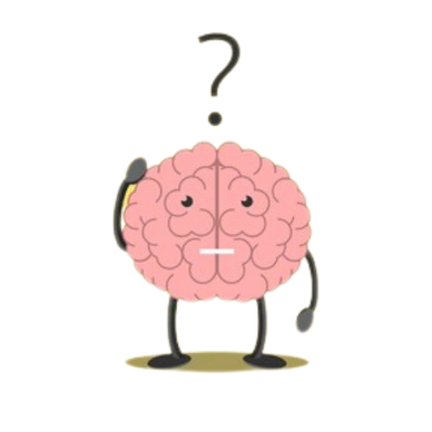 brain with questions