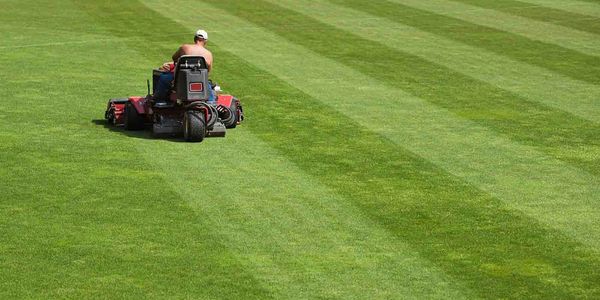 Man on mower