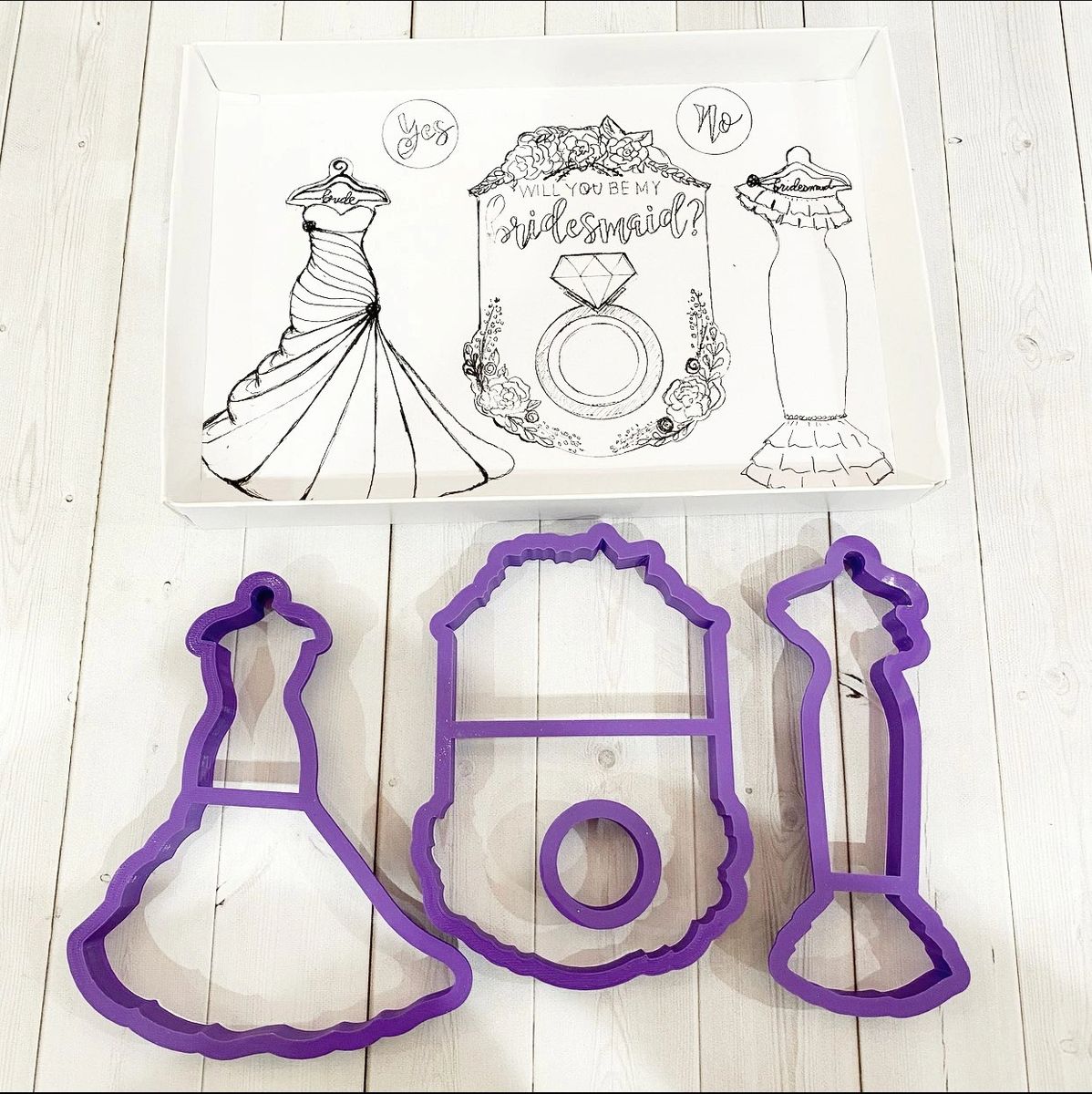 Will You Be My Bridesmaid Cookie Cutter Set Will You Be My Bridesmaid Cookie Cutter Set