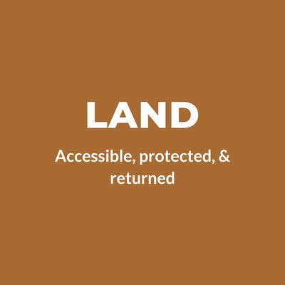 Land: Accessible, protected, & returned