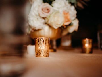 Gold Mercury Votive Candle Holder. Affordable wedding decor, centerpiece, Event rentals, bridal