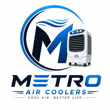 Metro Air Coolers logo with air cooler image.