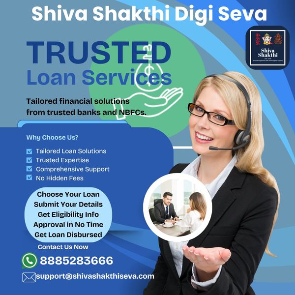 Lady discussing tailored loan solutions with clients at a service desk, showcasing trusted expertise