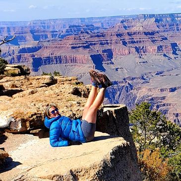 Pilates on the rim of the Grand Canyon